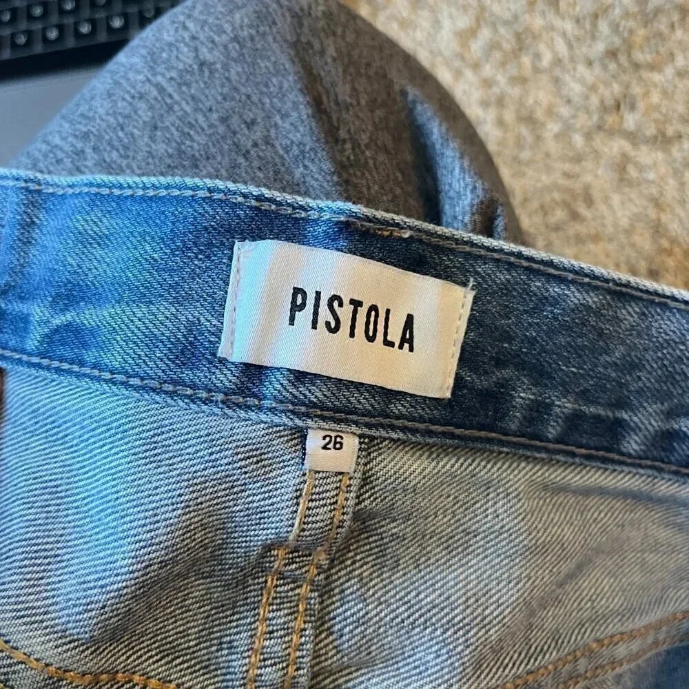 Pistola distressed denim shorts